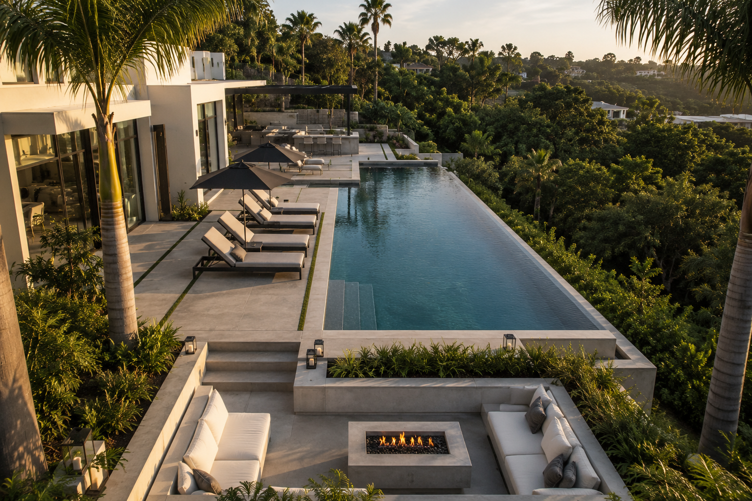 Luxury villa with infinity pool