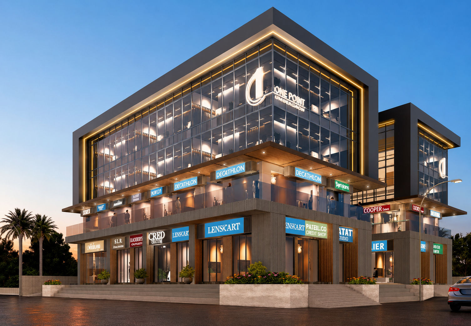One Point commercial and retail building